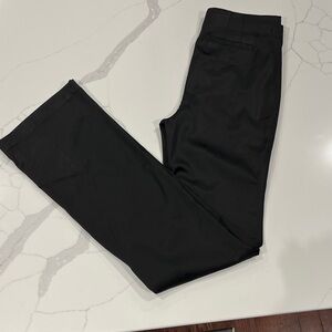 L'Academie Black satin High-Waist Trousers